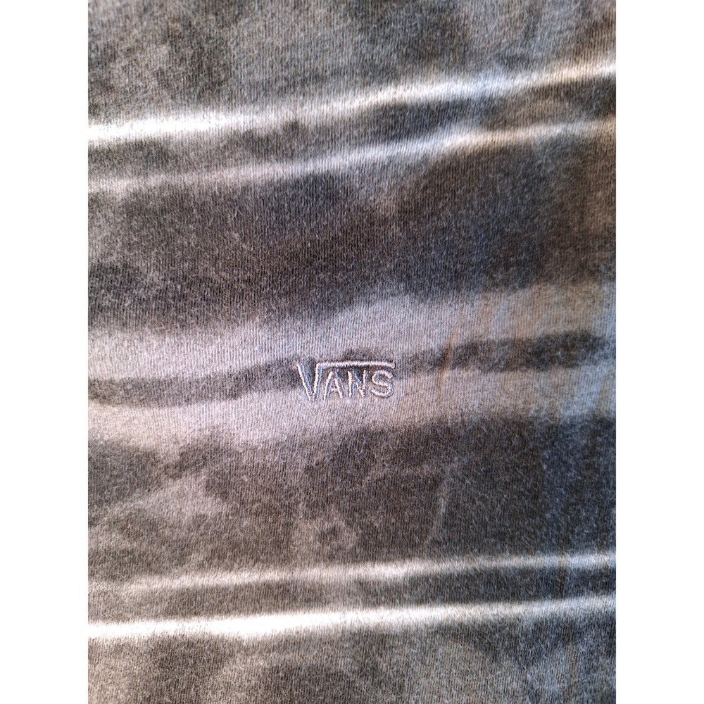 Vans Kids Medium Grey Black Tie Dye Striped Short Sleeve T-Shirt Skater Tee - Picture 5 of 5